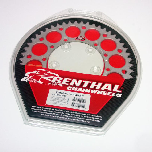 Rear Sprocket Alloy Renthal, Ultralite 112U-520-51GESI Silver