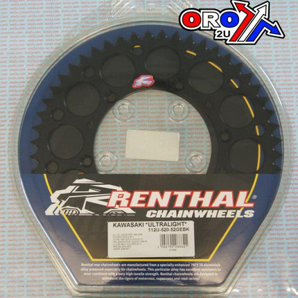 Rear Sprocket Alloy Renthal, Ultralite 112U-520-52GEBK Black