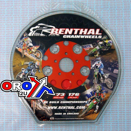Rear Sprocket Renthal 480, KTM 50 2010-2013 38T Orange, 480--415-38P-OR