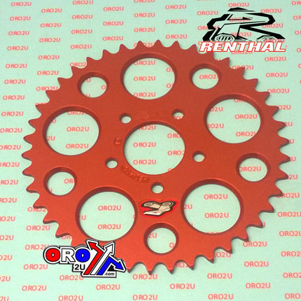 Rear Sprocket Renthal 480, KTM 50 2010-2013 42T Orange, 480--415-42P-OR