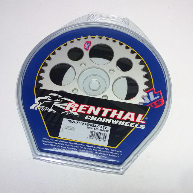 Rear Sprocket Renthal ATV, Ultralite 203U-520-42GPSI Silver