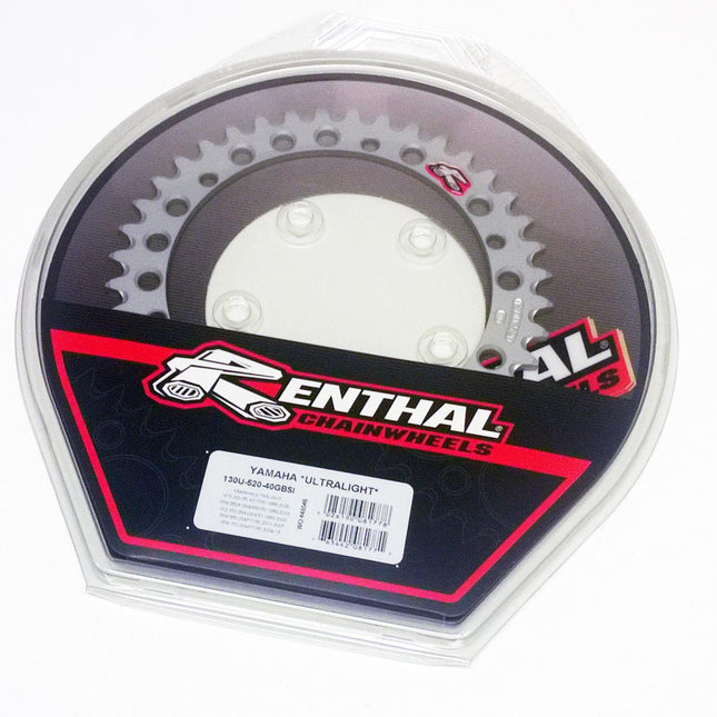 Rear Sprocket Renthal ATV, Ultralite 130U-520-40GBSI Silver