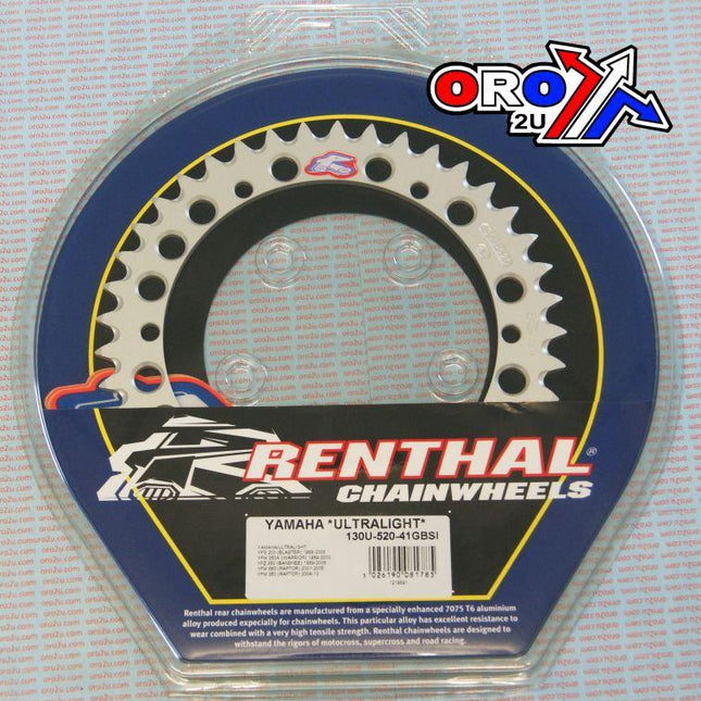 Rear Sprocket Renthal ATV, Ultralite 130U-520-41GBSI
