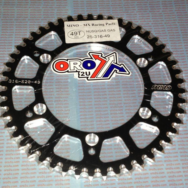 Mino Rear Sprocket Alloy Black 822, 25-316-520-49