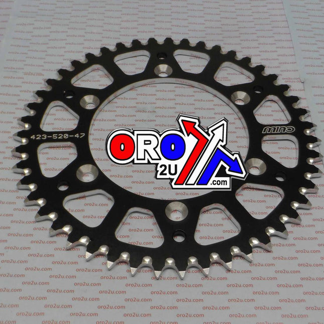 Mino Rear Sprocket Alloy Black 808, 25-423-520-47