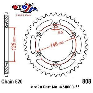 Mino Rear Sprocket Alloy Blue, 25-423-520-50 Blue