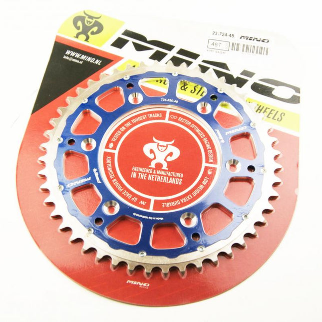 Mino Rear Sprocket Fusion 2-RING, 23-724-520-48 Steel/alloy Blue