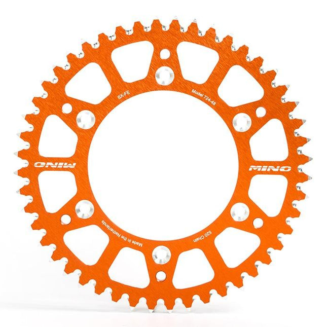 Mino Rear Sprocket Alloy Orange, 25-724-520-48 JTR897