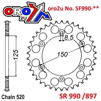 Rear Sprocket Renthal KTM, Ultralite 224U-520-49GPBU Blue