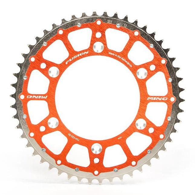 Mino Rear Sprocket Fusion 2-RING, 23-724-520-51 Steel/alloy Orange