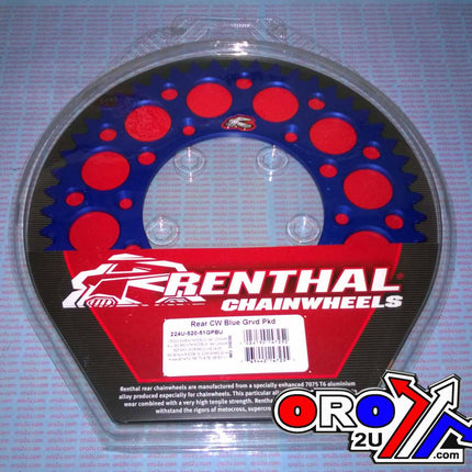 Rear Sprocket Renthal KTM, Ultralite 224U-520-51GPBU Blue