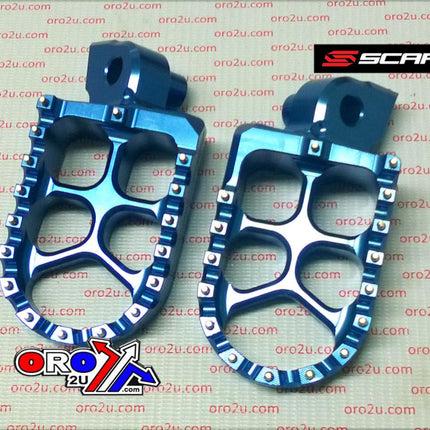 Evo Footpegs Blue 97-26 Alta Redshift Ex MX Sm Fantic Xe Xx Yamaha YZ WR Tenere 57mm Scar S1511B