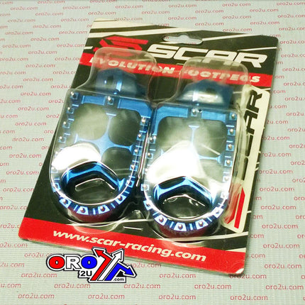 Evo Footpegs Blue 97-26 Alta Redshift Ex MX Sm Fantic Xe Xx Yamaha YZ WR Tenere 57mm Scar S1511B