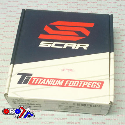 Titanium Footpegs Gripper 02-26 Honda CR CRF Africa Twin 125 150 250 300 450 1000 1100 Scar S2516