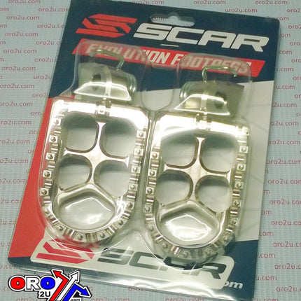 Evo Footpegs Titanium Color 98-26 KTM Sx Exc Husaberg Husqvarna Sherco Beta Gasgas 57mm Scar S5510T