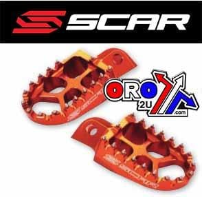 Evo Footpegs Orange 98-26 Beta Gasgas Husaberg Husqvarna KTM Sherco Rr Mc Fe Sx Exc Se Scar S5510OR