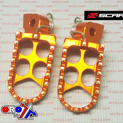 Standard Footpegs Orange 98-23 KTM Sx-e Sx Exc 5 50 65 125 150 250 300 350 450 500 48mm Scar S5211OR