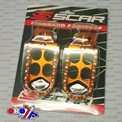 Standard Footpegs Orange 98-23 KTM Sx-e Sx Exc 5 50 65 125 150 250 300 350 450 500 48mm Scar S5211OR