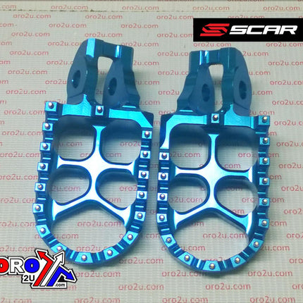 Evo Footpegs Blue 16-24 Gas Gas Husqvarna KTM Ec Exc Fc Fe Fs Mc Sx Tc Te Tx Xc 57mm Scar S5511B