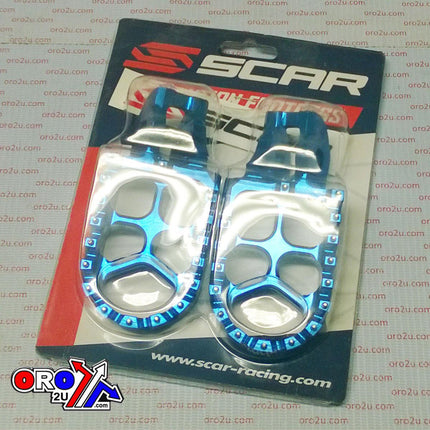 Evo Footpegs Blue 16-24 Gas Gas Husqvarna KTM Ec Exc Fc Fe Fs Mc Sx Tc Te Tx Xc 57mm Scar S5511B