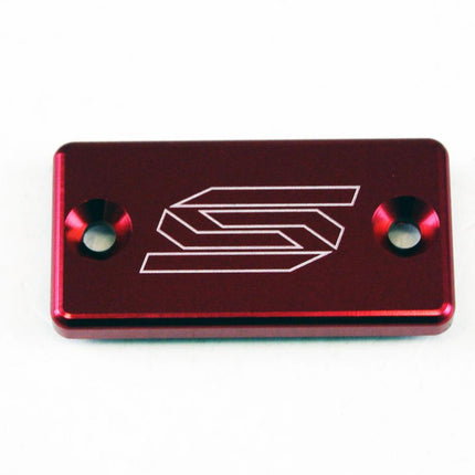 Front Brake Reservoir Cover Red 93-26 Kawasaki Suzuki Yamaha KX KLX RM RM-Z Rmx YZ WR Scar 1801