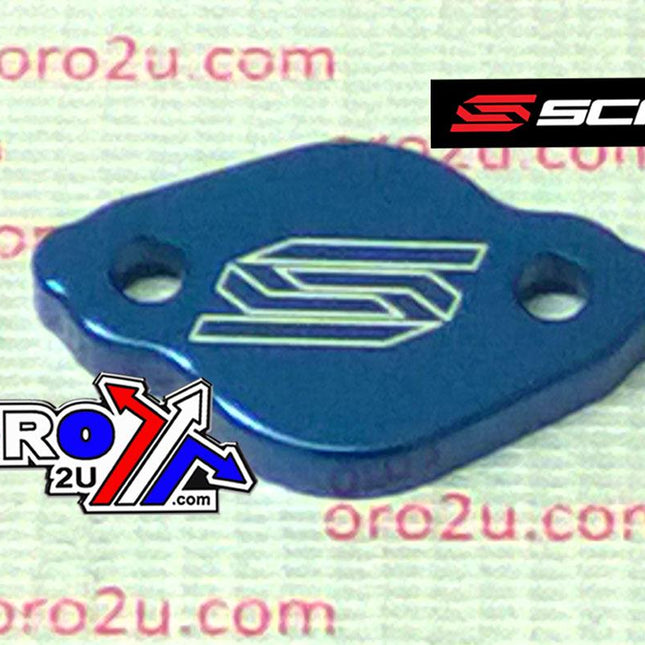 Rear Brake Reservoir Cover Blue 03-26 Fantic Tm Yamaha Xe Xx En MX YZ WR Xt 65 125 250 450 Scar 1901