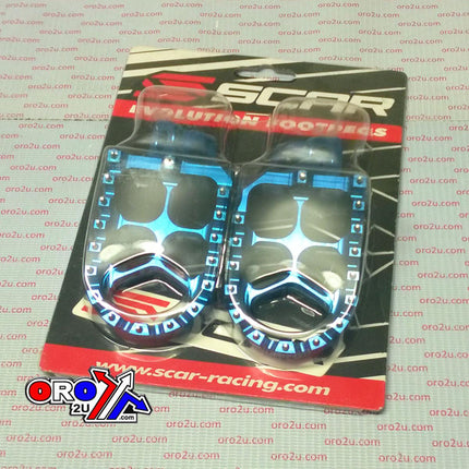 Evo Footpegs Blue 98-26 Kawasaki KX 65 85 57mm Aluminium Billet Scar S3512B