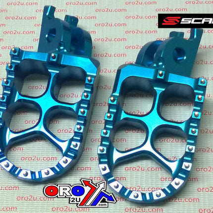 Evo Footpegs Blue CRF Kxf Aluminium Billet Scar S3515B