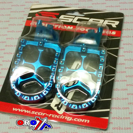 Evo Footpegs Blue CRF Kxf Aluminium Billet Scar S3515B