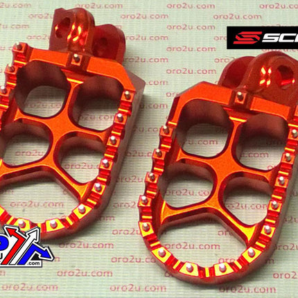 Evo Footpegs Orange 98-26 Husqvarna KTM Enduro Supermoto Freeride Sx Smc 85 105 690 701 Scar S5585OR