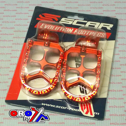 Evo Footpegs Orange 98-26 Husqvarna KTM Enduro Supermoto Freeride Sx Smc 85 105 690 701 Scar S5585OR