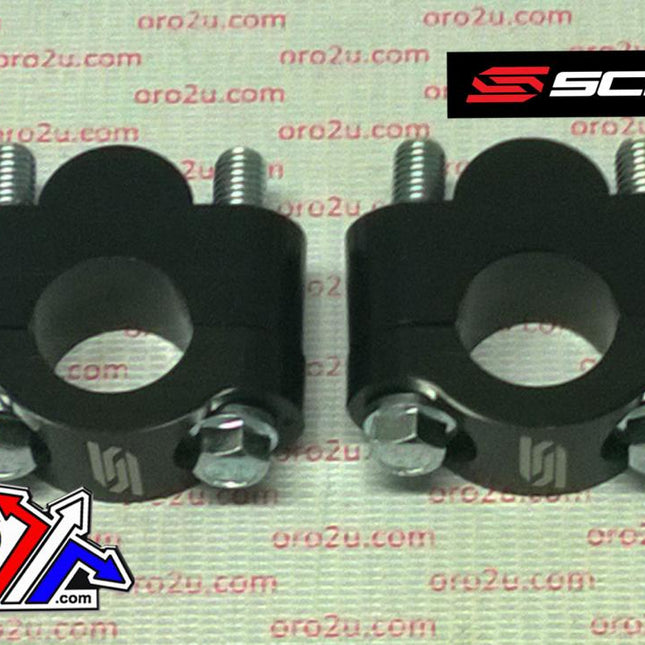 Handlebar Riser Kit Black Universal 22.2mm 20mm Rise Scar UBR1