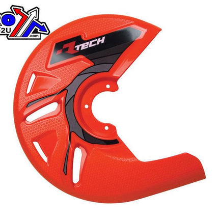 Universal Neon Orange Disc Guard, Needs Fitting Kit, Rtech R-DISCPTAN000