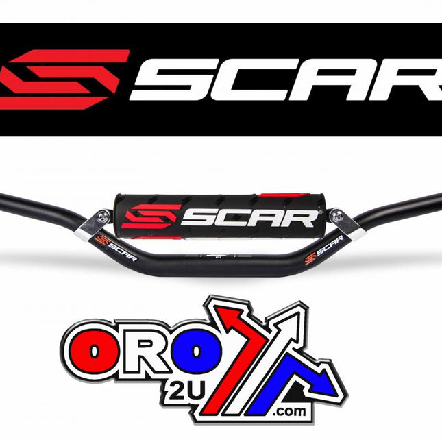Handlebar Black 16-17 KTM Evolution X2 28.6 Crossbar Mcgrath Short Style Scar S9272BK