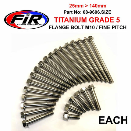 Titanium GR5 Bolt M10 x 65mm Each, Metric Fine 1.25mm / Grade 5