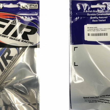 Titanium GR5 Bolt M10 x 105mm Each, Metric Fine 1.25mm / Grade 5, / KTM Ref: 54603013000