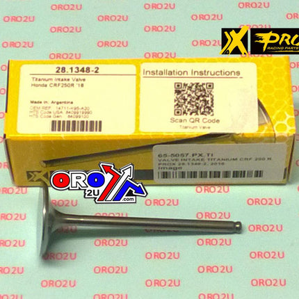 Valve Intake Titanium CRF 250R 2018-2025, Prox 28.1348-2, 14711-K95-A20