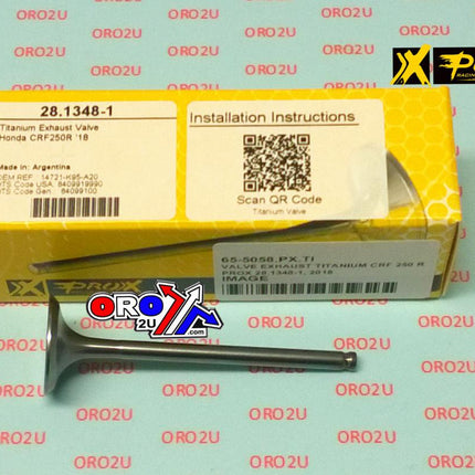 Valve Exhaust Titanium CRF 250R 2018-2025, Prox 28.1348-1, 14721-K95-A20