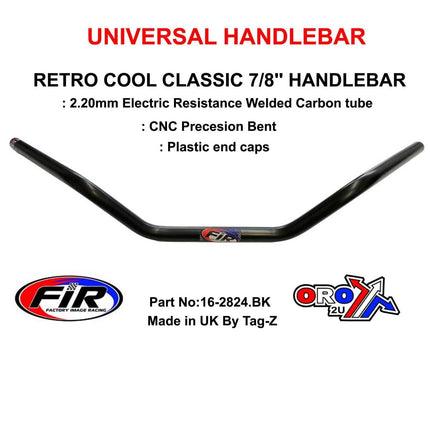Retro Cool Classic 7/8'' Handlebar, Fittment Universal / Matt Black