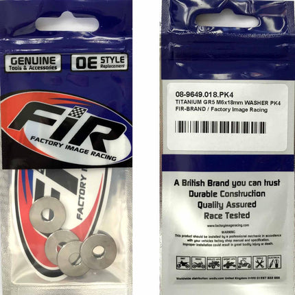 Titanium GR5 M6X20mm Washer PK4
