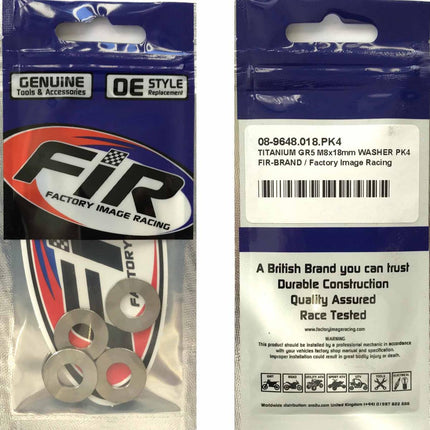 Titanium GR5 M8X18mm Washer PK4