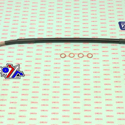 Hose Rear Brake Silver / Blk, Venhill SHR-2-002/P-CL