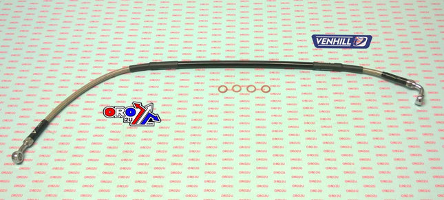 Hose Rear Brake Silver / Blk, Venhill SHR-2-002/P-CL