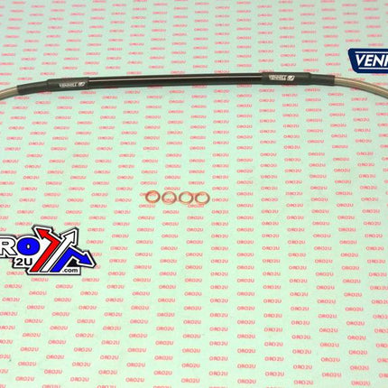 Hose Front Brake Silver / Blk, Venhill B05-1-006/P-CL, Beta