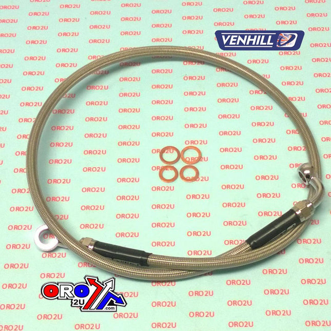 Hose Rear Brake Silver / Blk Beta, Venhill B05-2-005/P-CL, Beta Evo 2T