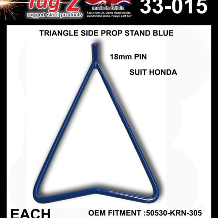 Triangle Side Prop Stand Blue, Honda 50530-KRN-305 2002>2019