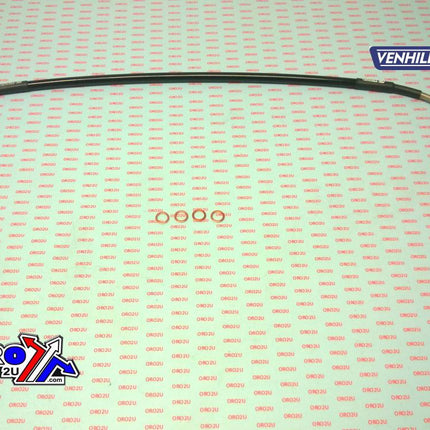 Hose Front Brake Silver / Black KX65 2012-25, Venhill K02-1-056/P-CL