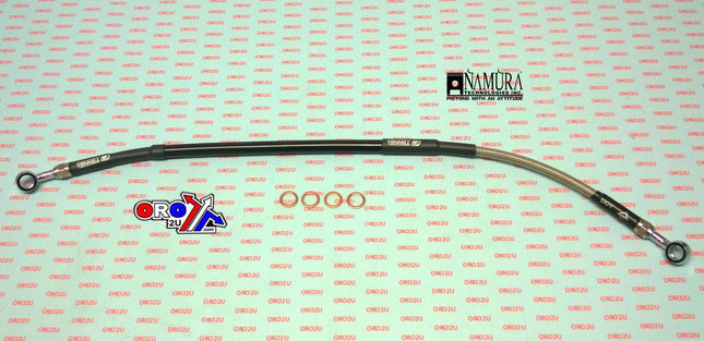 Hose Rear Brake Silver / Black KX65 2012-25, Venhill K02-2-031/P-CL