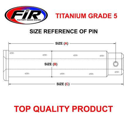 Titanium GR5 Peg Pin Set Yamaha, 90240-10004 / 43.00mm / Foot Peg