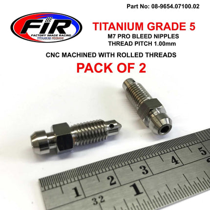 Titanium GR5 M7x1.00mm Bleed Nipple, Pack Of 2 / 59121-18410 59121-01A00